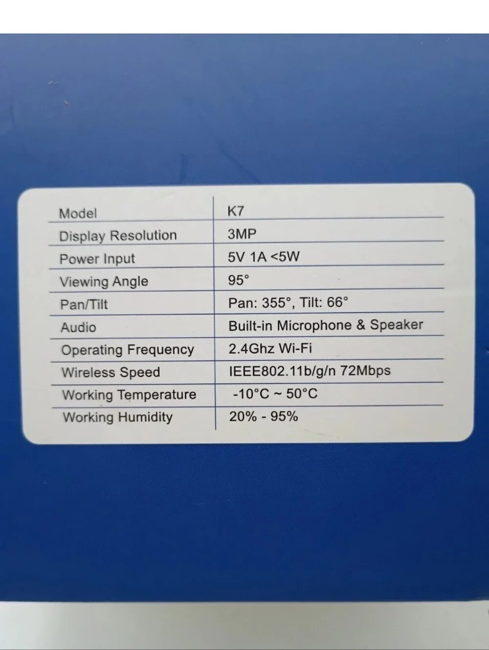 infiya k7 security